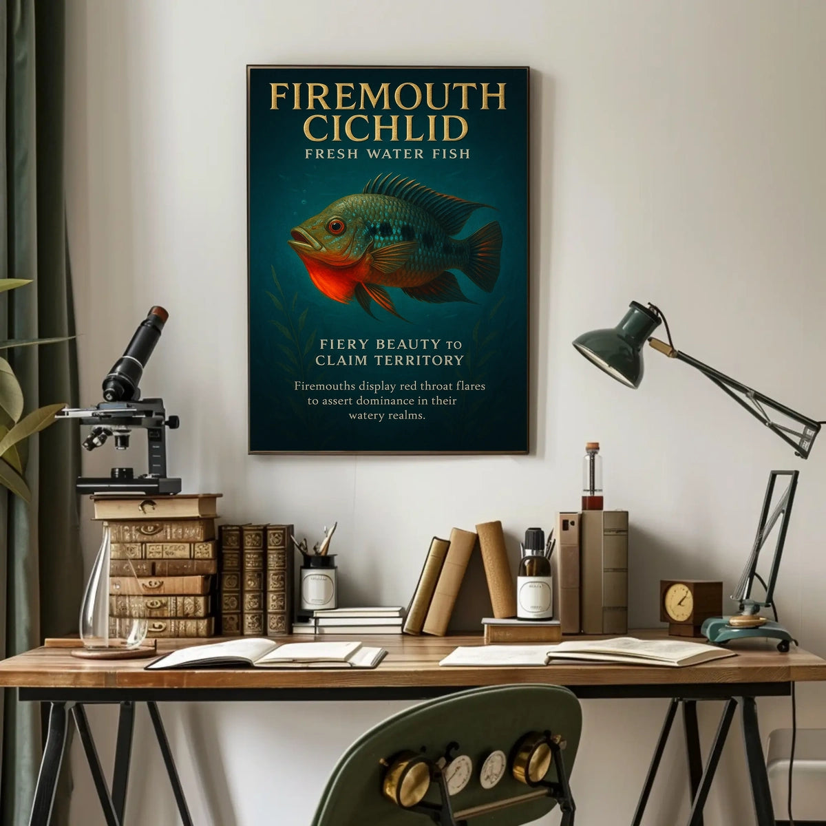 Firemouth Cichlid Fiery Beauty Poster