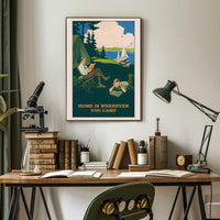 Vintage Serenity in Nature Outdoor Camping Travel Poster