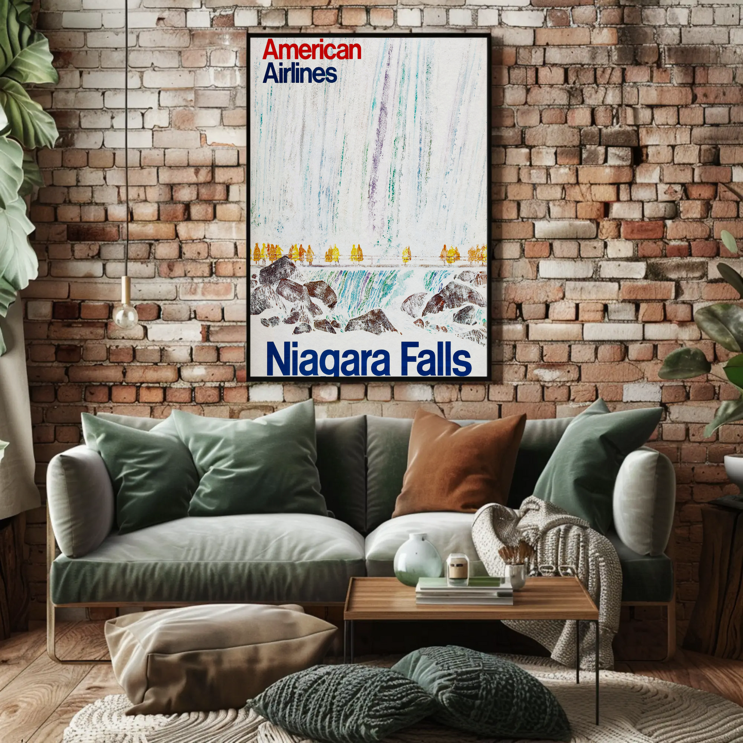 Niagara Falls American Airlines Tour Vintage Poster