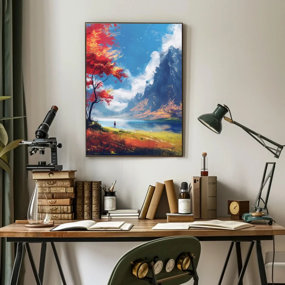 Vintage Car Mid-20th Century Art Deco Poster