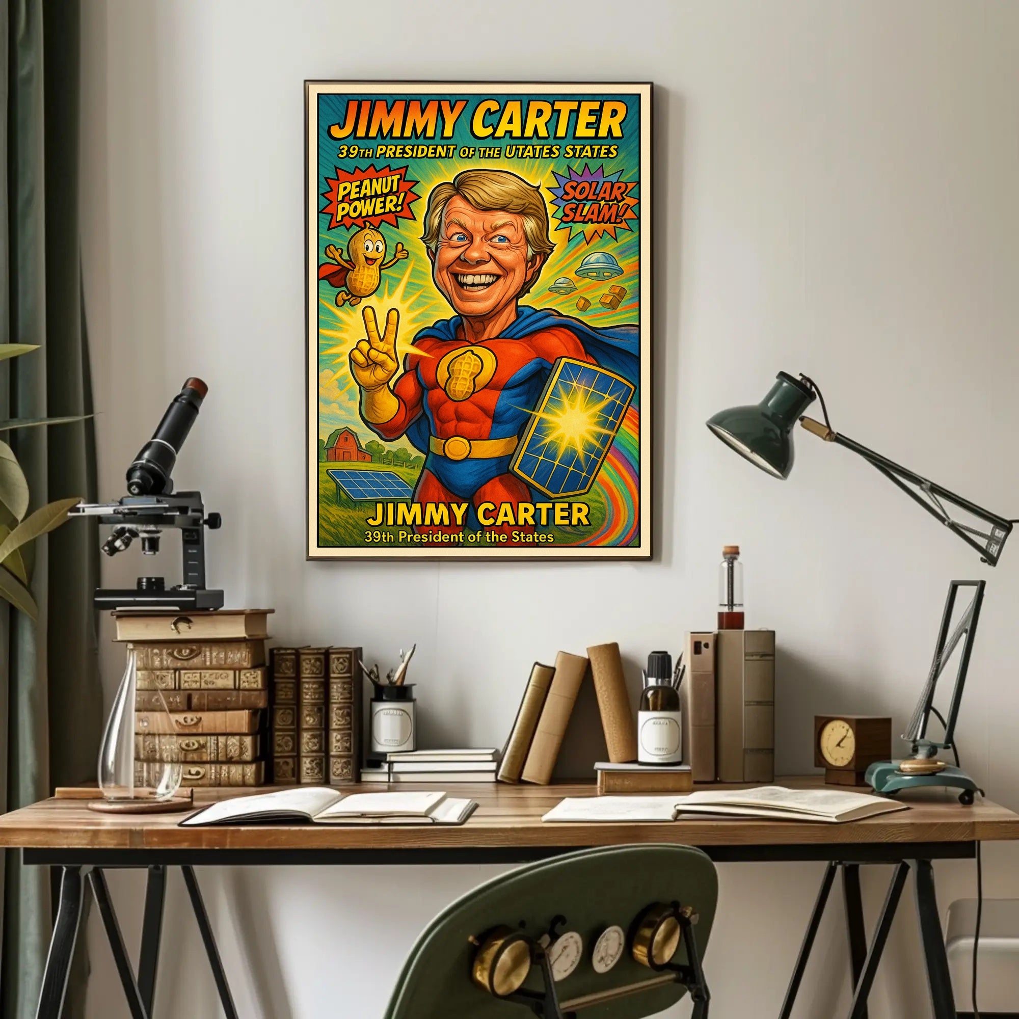 Jimmy Carter Vintage Americana Wall Print PosterGoat