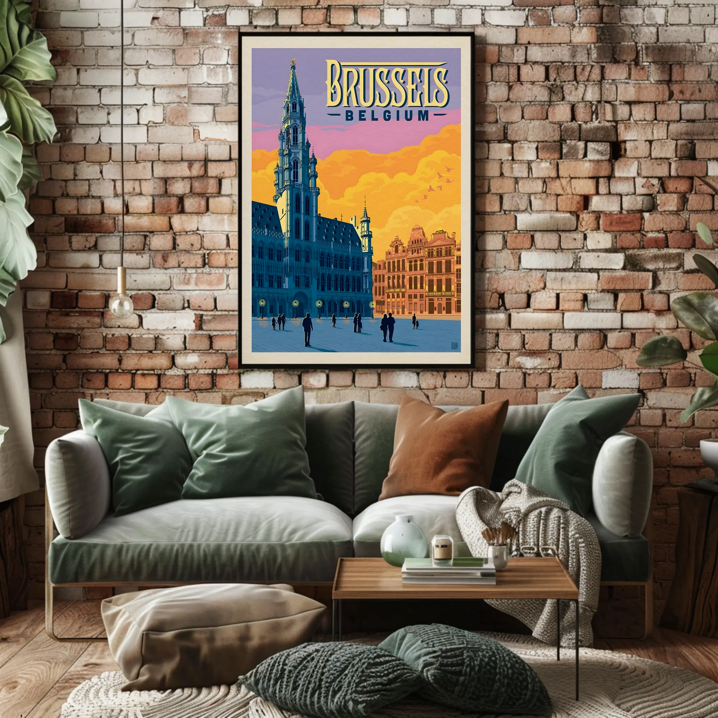 Vintage Poster Brussels Belgium