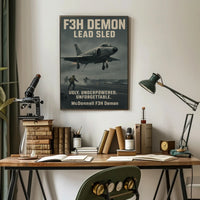 McDonnell F3H Demon Vintage Jet Fighter Poster