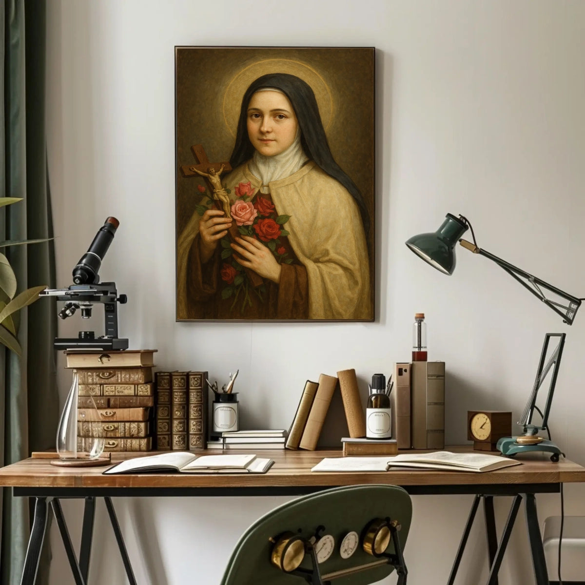 Portrait Of A Saintly Figure Poster