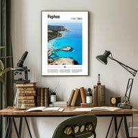 Paphos Coastal Paradise: Stunning Travel Poster PosterGoat