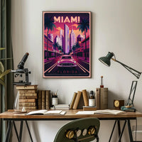 Miami Retro Vibes Poster