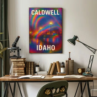 Caldwell Idaho Wanderlust Travel Impressionism Poster