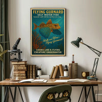 Flying Gurnard Salt Water Fish Poster PosterGoat