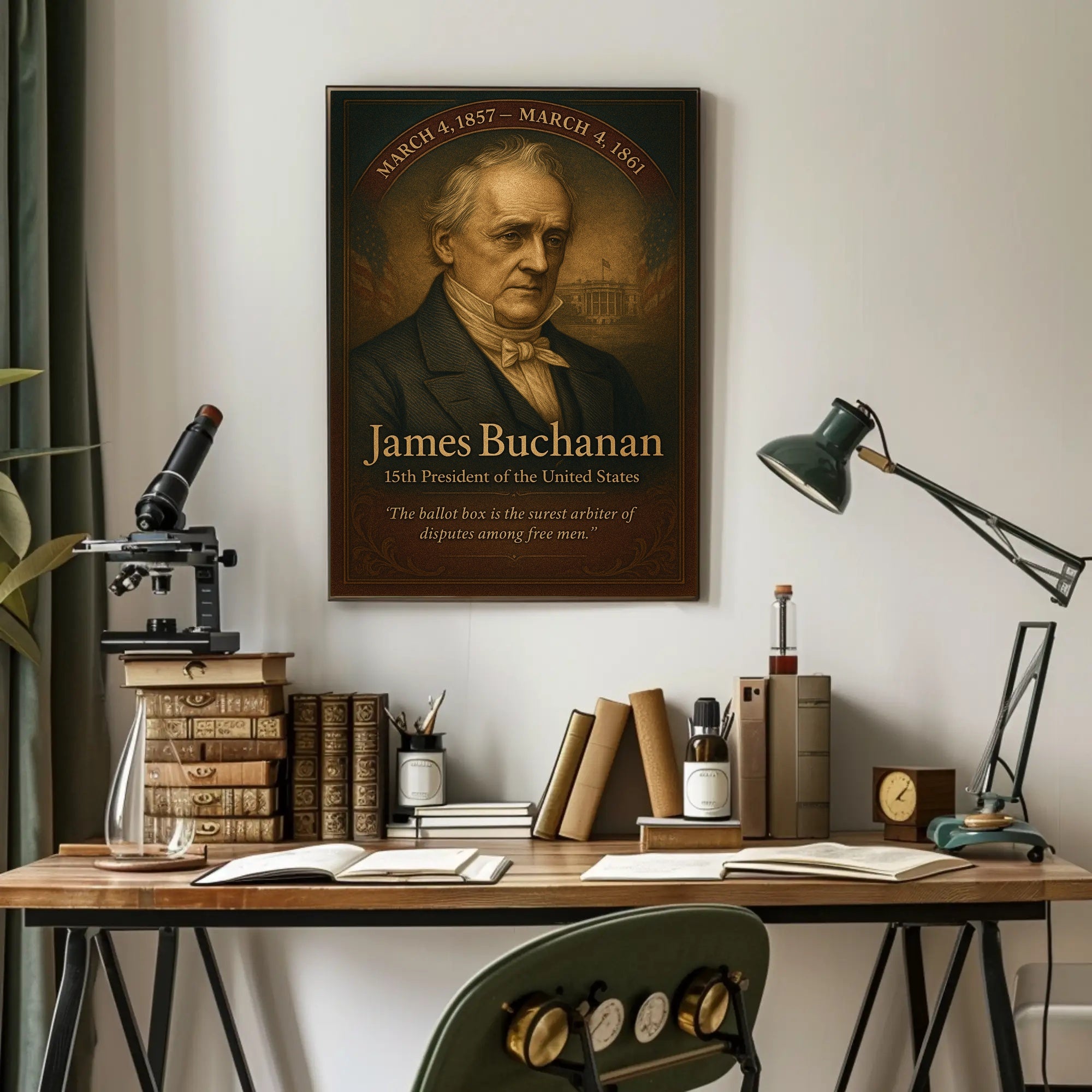 James Buchanan Presidential Portrait Historical or Presidential Poster
