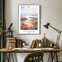 Galápagos Islands Serene Landscape Travel Poster PosterGoat