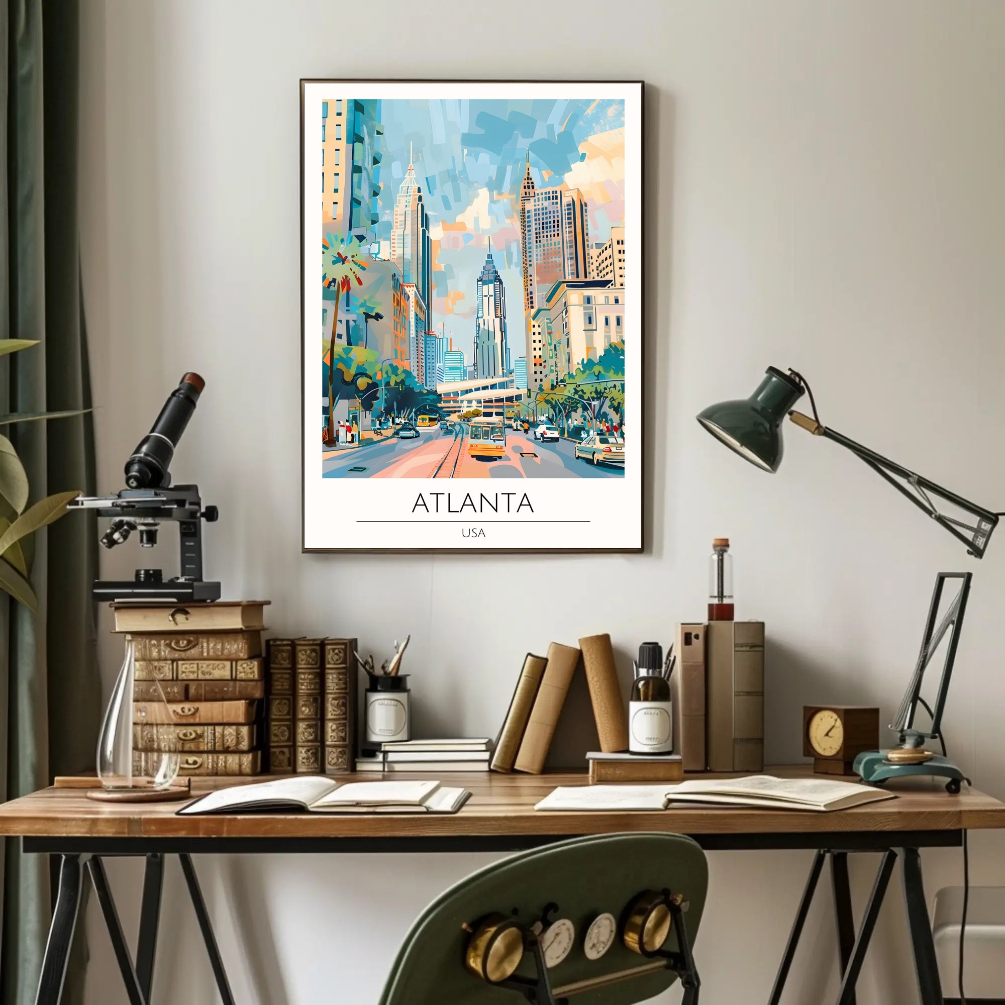 Vibrant Atlanta Cityscape Poster PosterGoat