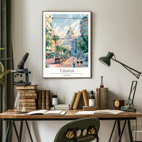Vibrant Streets of Tirana Poster PosterGoat