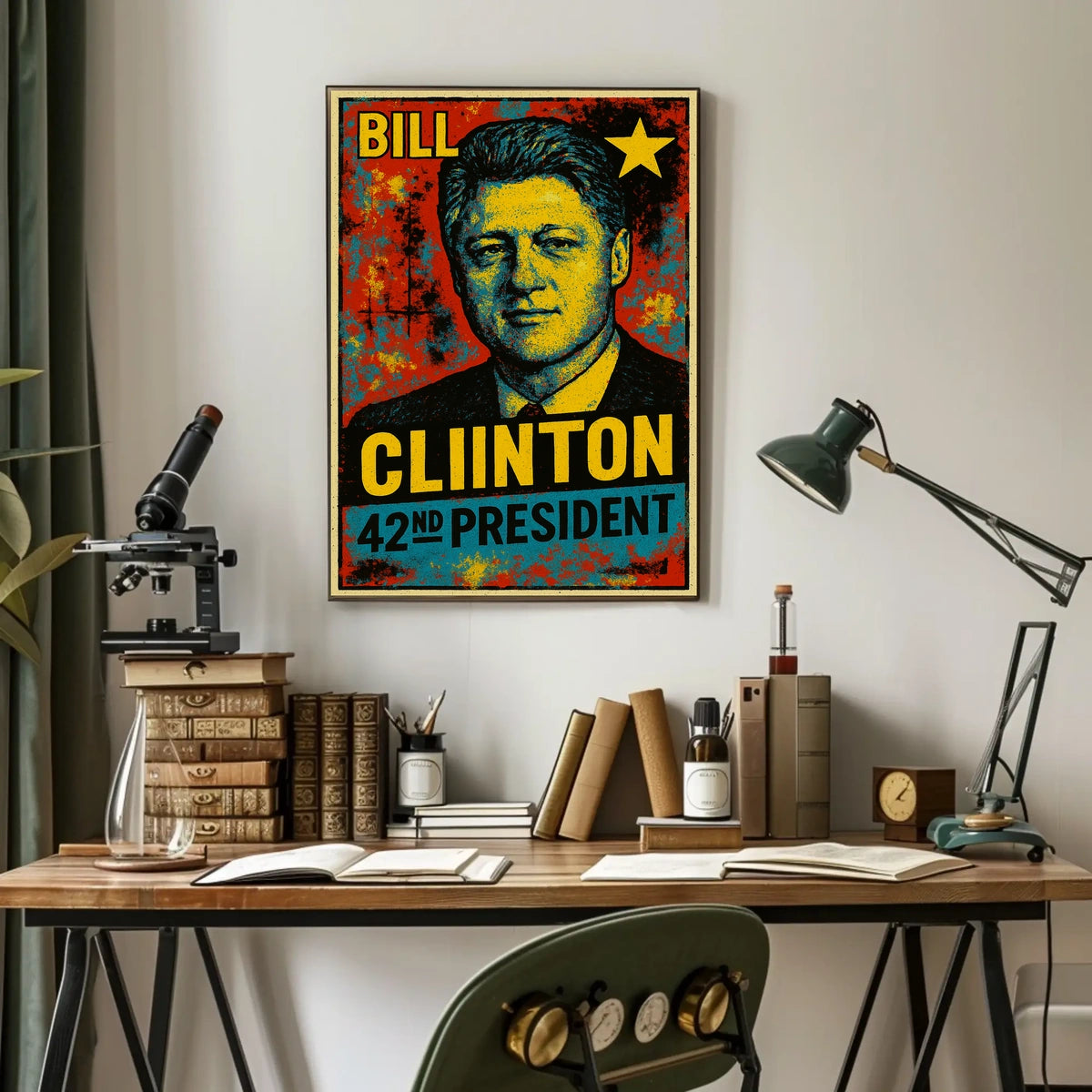 Bill Clinton 42nd President of the United States Graffiti Pop Art Poster