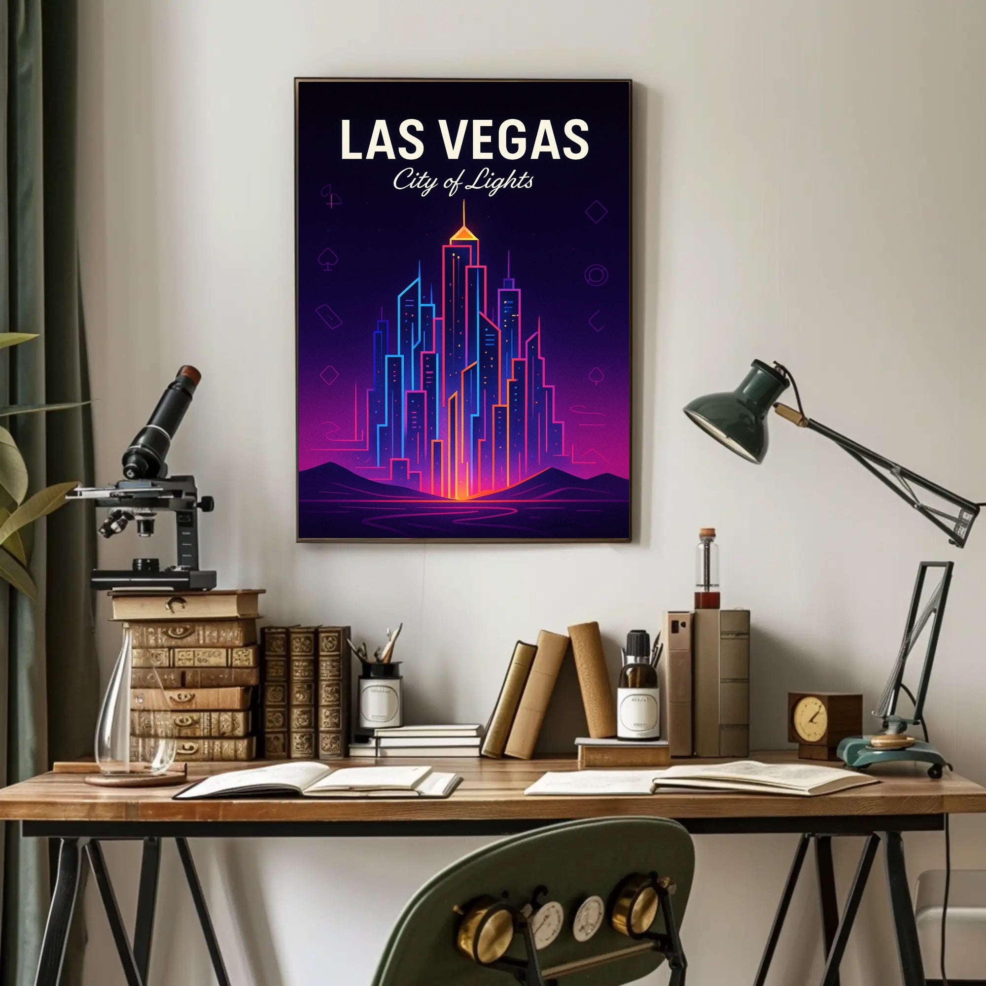 Las Vegas City of Lights Poster PosterGoat