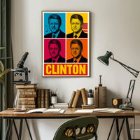 Clinton Pop Art Poster