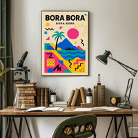 Bora Bora Island Abstract Poster PosterGoat