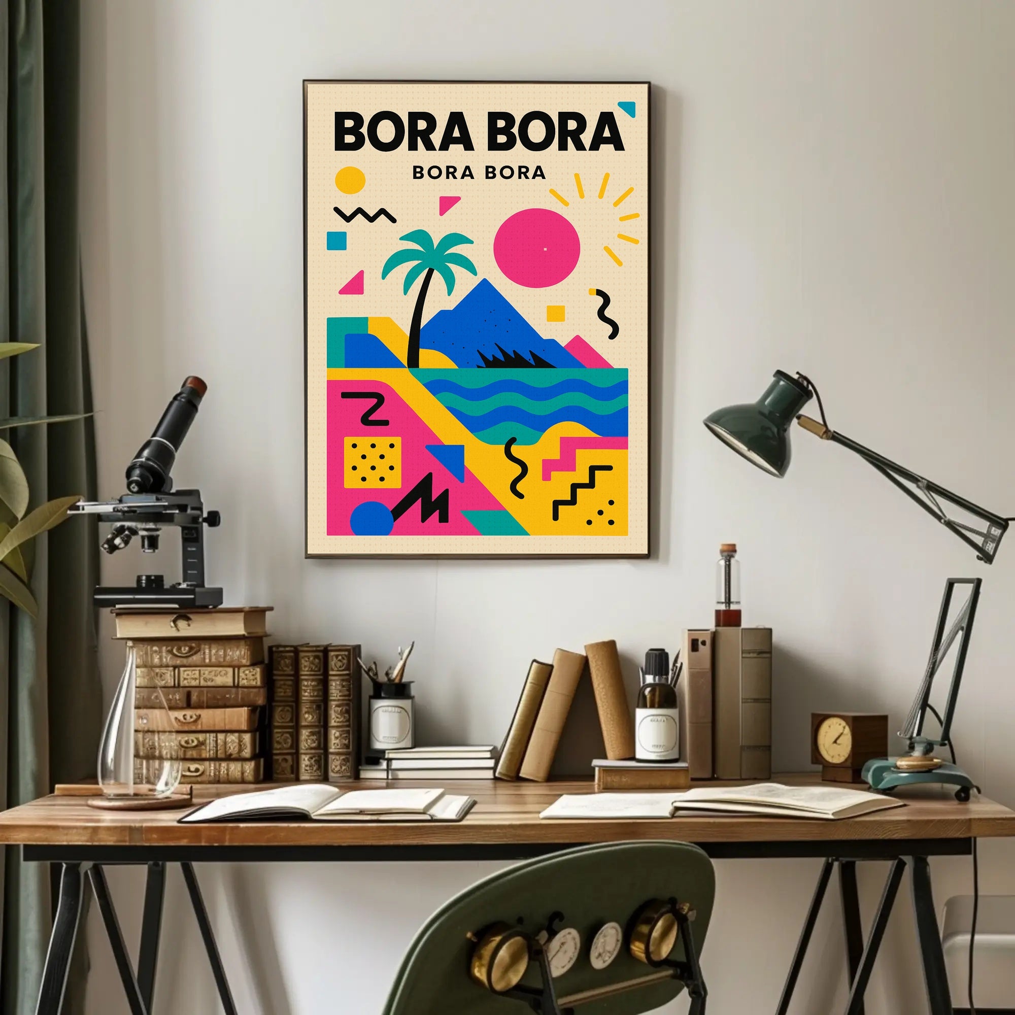 Bora Bora Island Abstract Poster PosterGoat