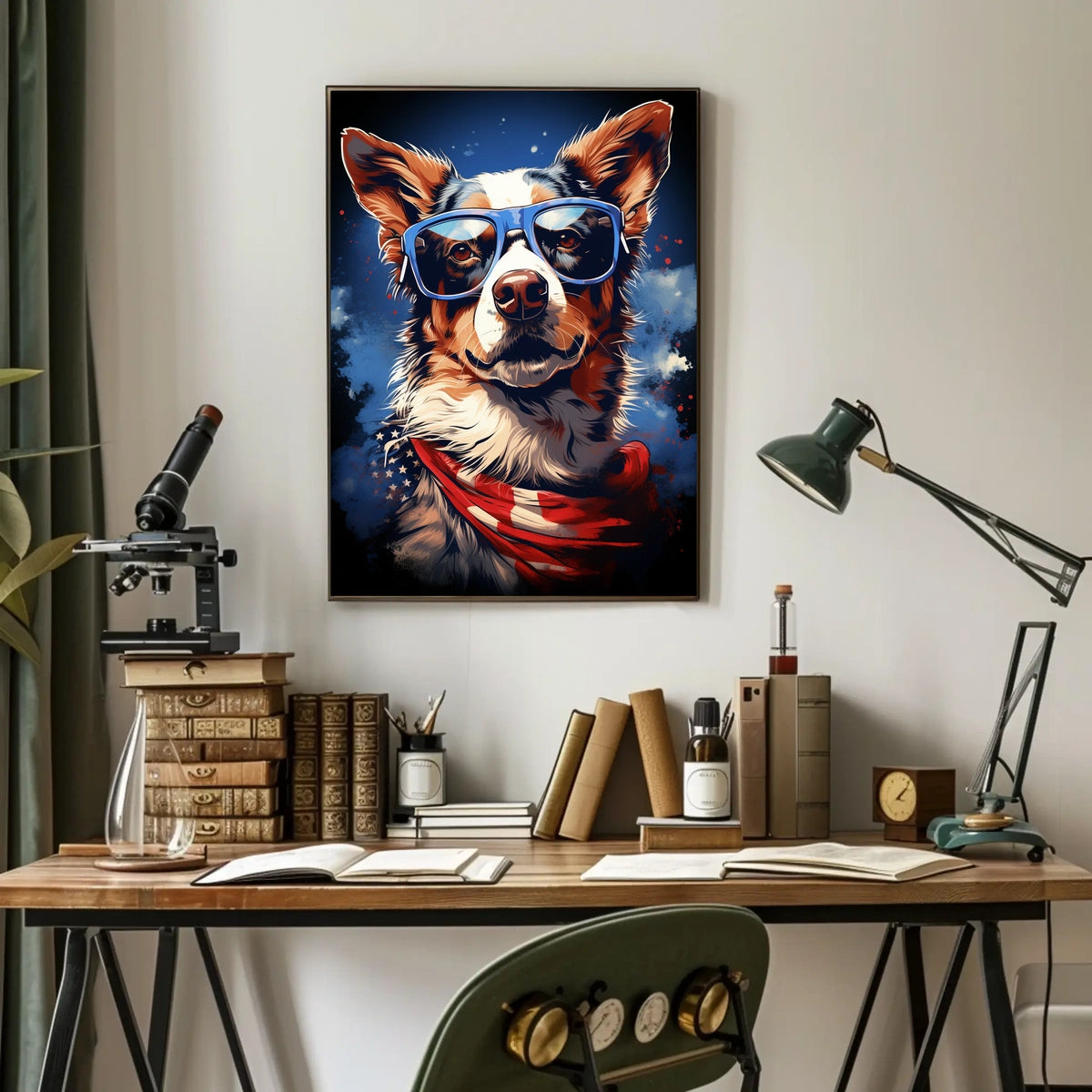 Patriotic Pup Poster