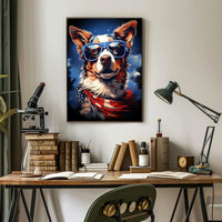 Patriotic Pup Poster