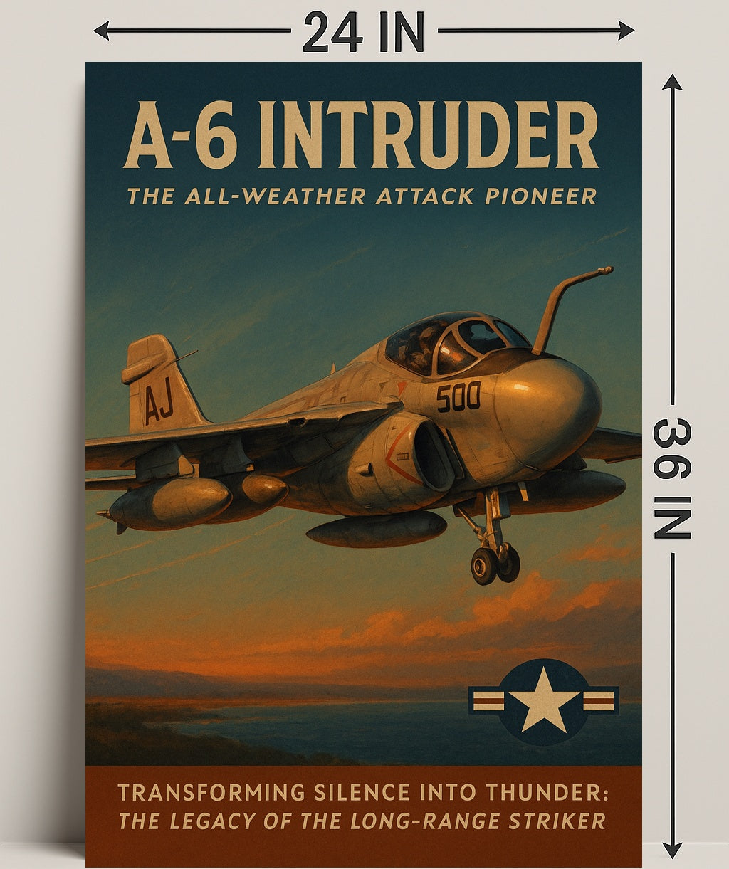 A-6 Intruder Vintage Military Recruitment Poster