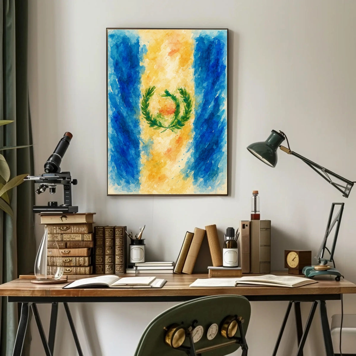 Watercolor Flag Art Poster