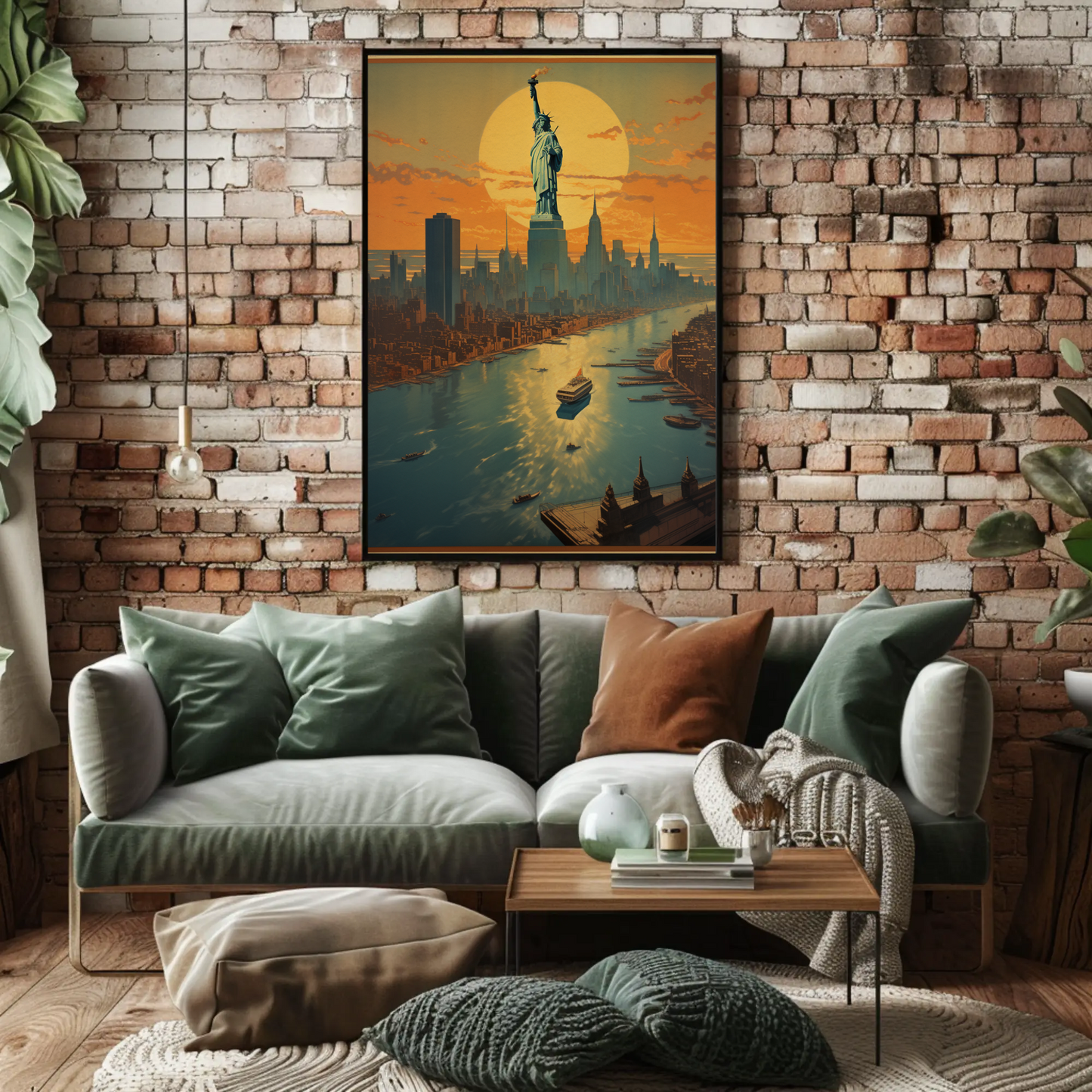 Statue of Liberty at Sunset Poster