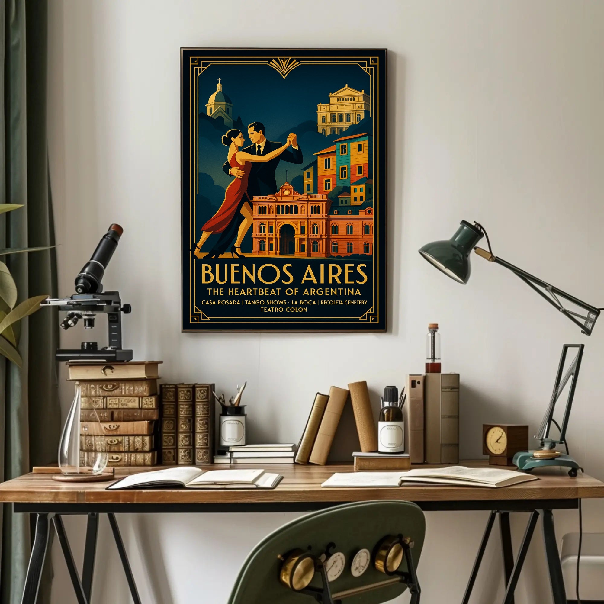 Buenos Aires Vintage Travel Poster Wall Art PosterGoat