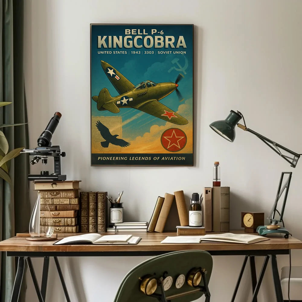 Bell P-6 Kingcobra Aviation Legends Poster