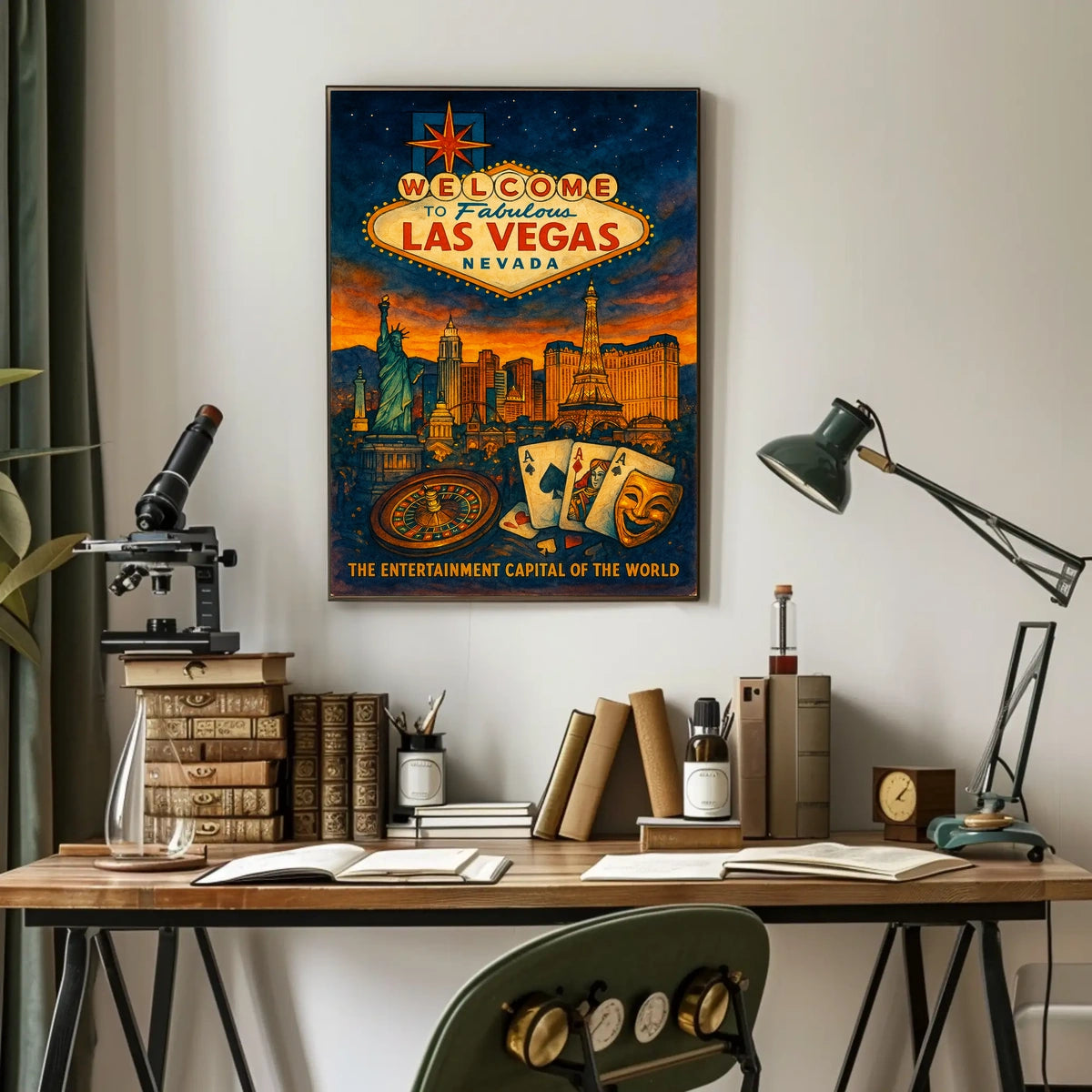 Las Vegas Poster Welcome To Fabulous City Skyline For Fans