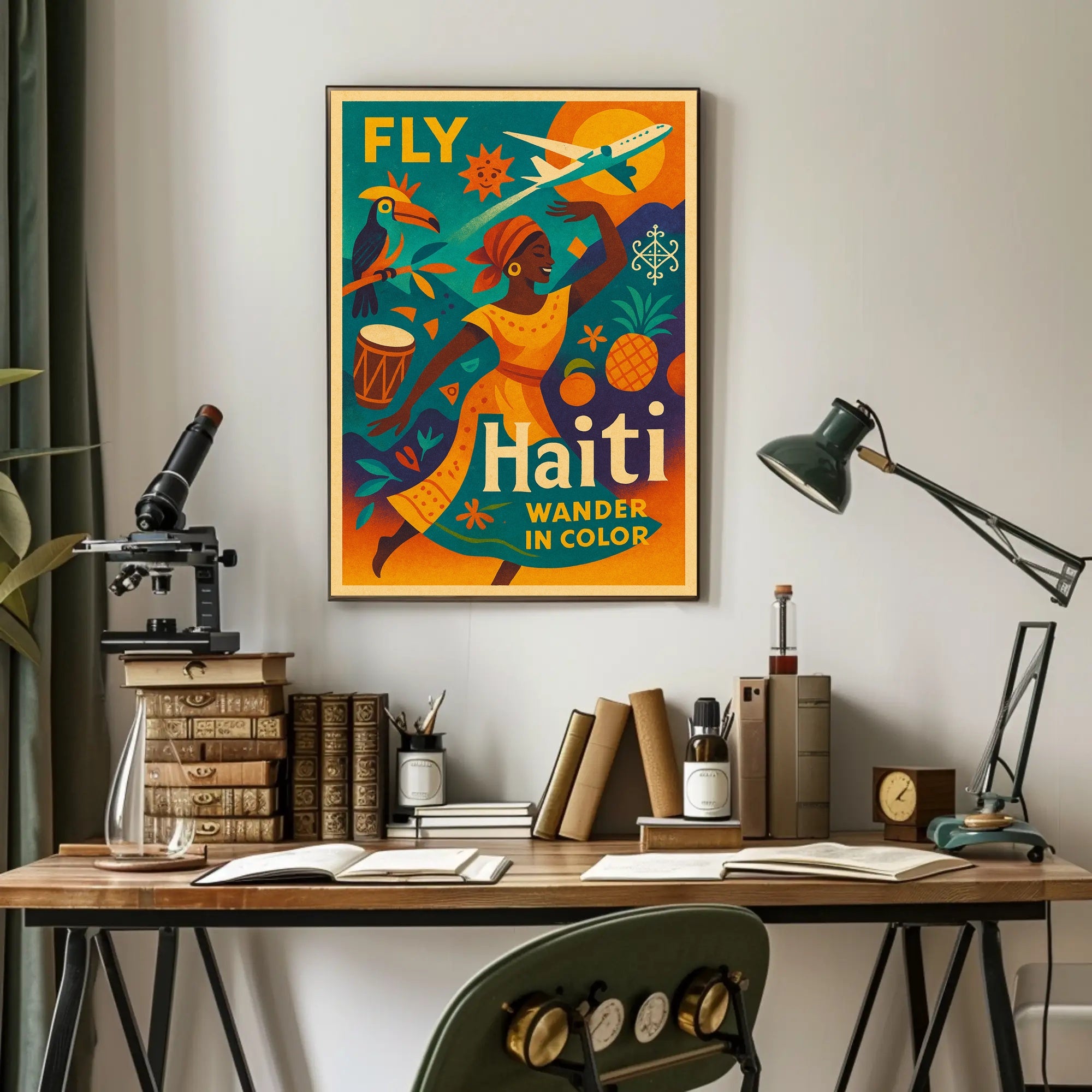 Fly Haiti Wander in Color Poster