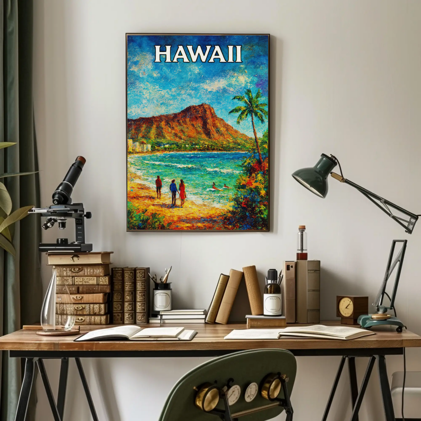 Hawaii Diamond Head Beach Walk Landscape Poster