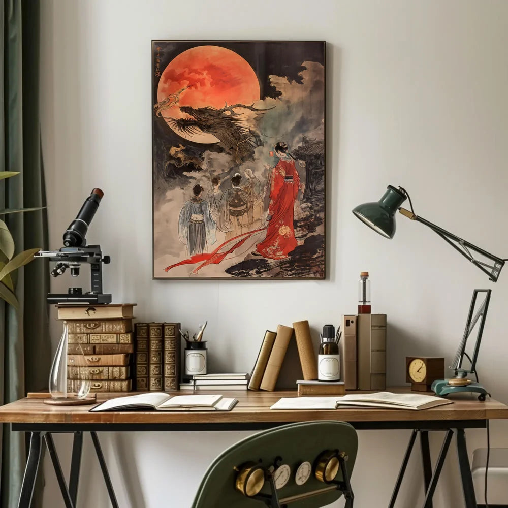 Vintage Urban Landscape Art Deco Poster