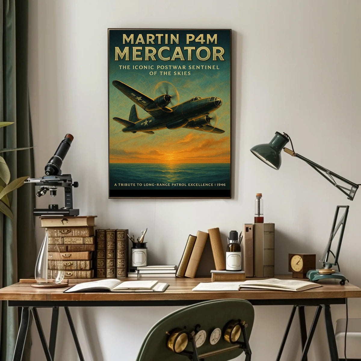 Martin P4M Mercator Vintage Military Recruitment Poster