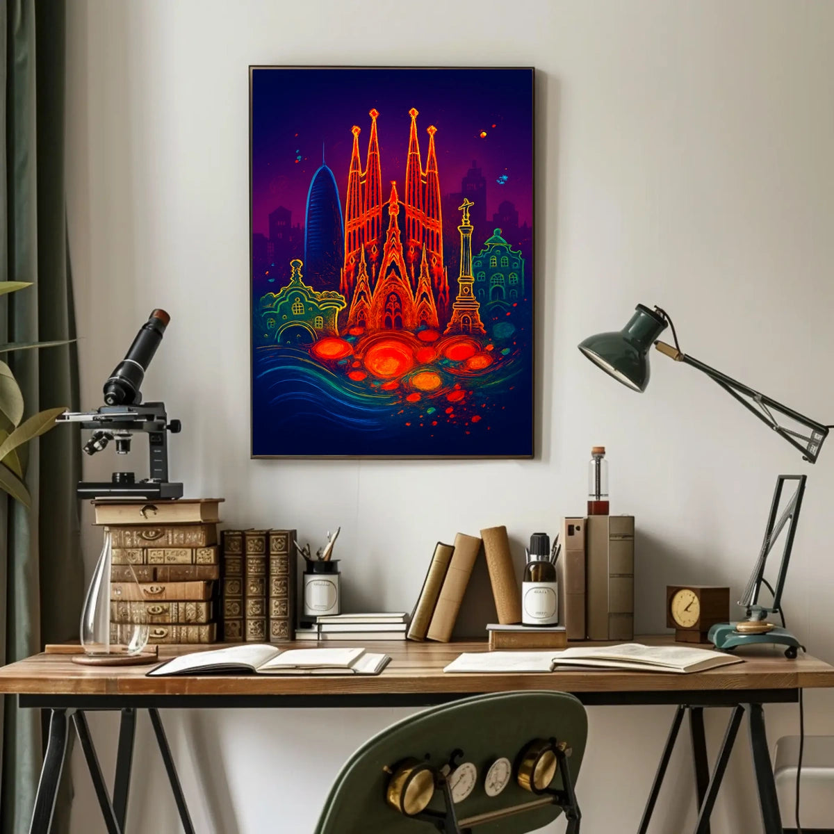 Barcelonas Iconic Landmarks Poster