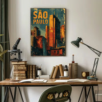 São Paulo Cityscape Poster