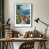 Guatapé Vibrant Watercolor Print for Travel Poster PosterGoat