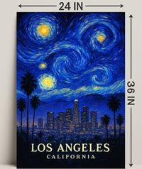 Starry Night Over Los Angeles Poster PosterGoat