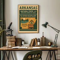 Discover Arkansas The Natural State Poster