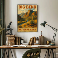 Big Bend National Park Desert Vintage Wanderlust Poster