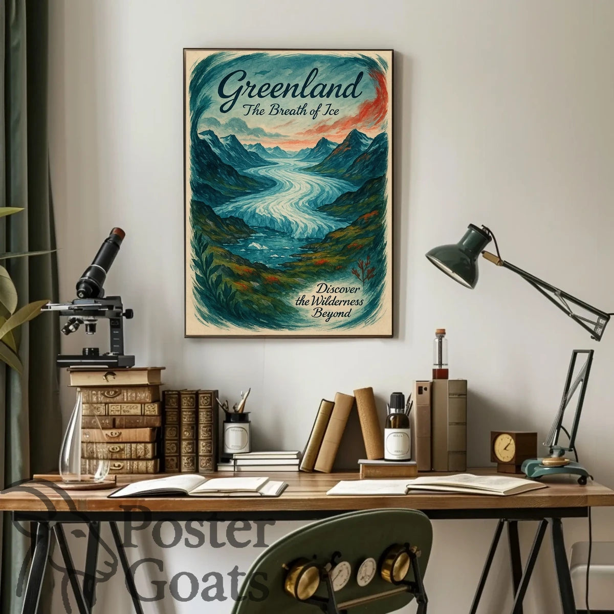 Greenland Glacier Adventure Sunrise Travel Poster