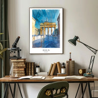 Brandenburg Gate Watercolor Travel Poster PosterGoat