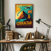 Gibraltar Adventure Vintage Art Travel Poster PosterGoat