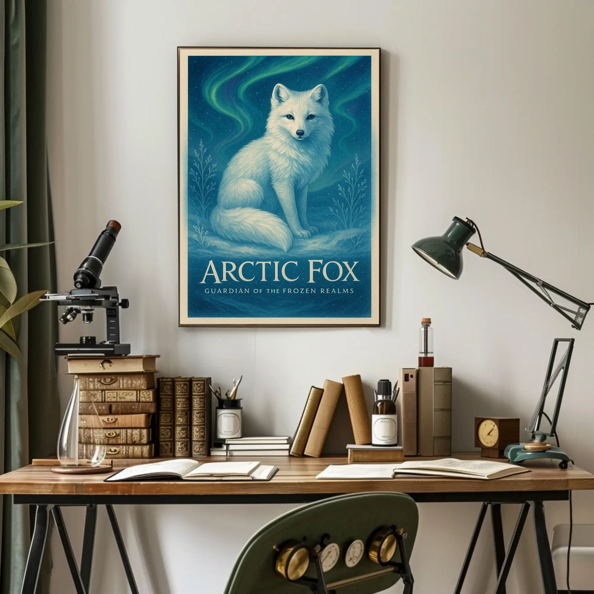 Arctic Fox Guardian of the Frozen Realms Poster
