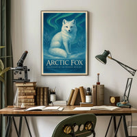 Arctic Fox Guardian of the Frozen Realms Poster
