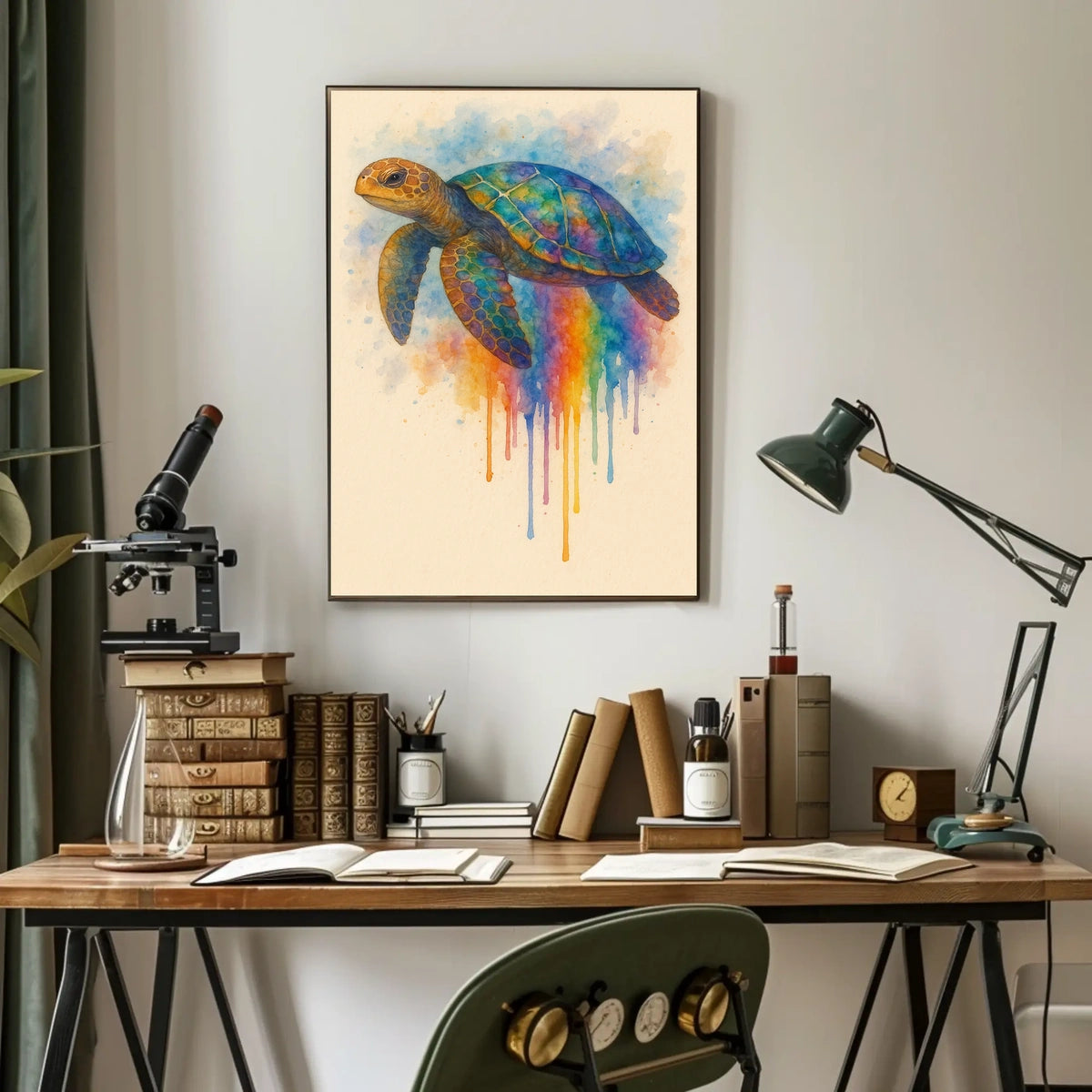 Vibrant Sea Turtle Poster