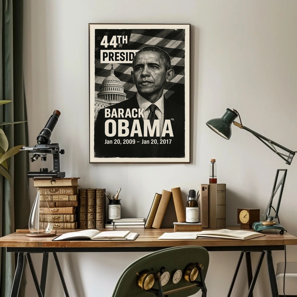 Barack Obama 44th President of the United States Digital Montaje Poster