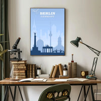 Berlin Skyline Art: Calm Travel Poster