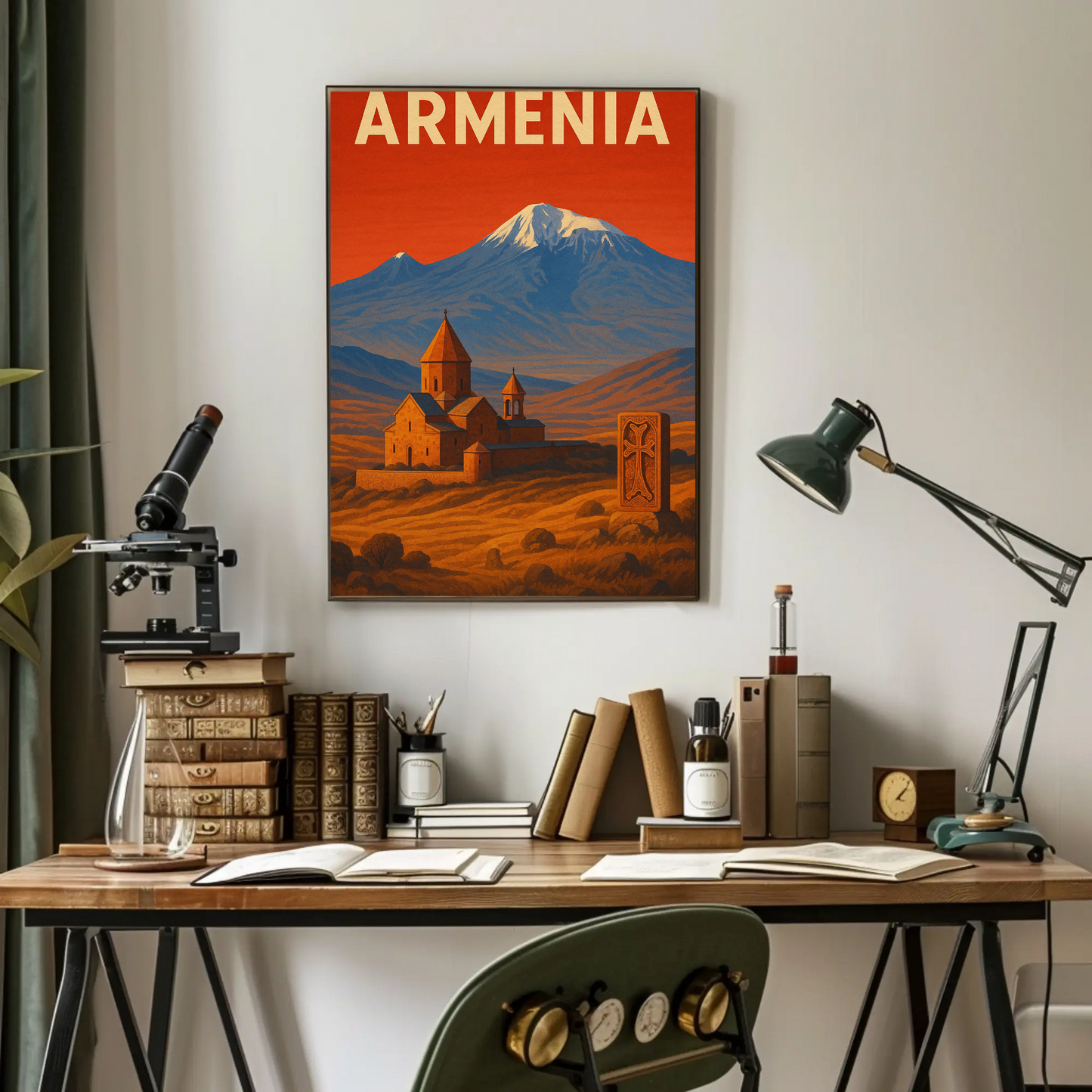 Armenia's Enchanting Heritage Vintage Travel Poster