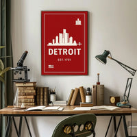 Detroit Skyline Poster PosterGoat