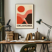 Oklahoma Abstract Art Poster